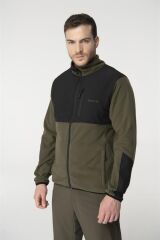 2AS Pana Tam Fermuarlı Parçalı Erkek Polar Sweatshirt