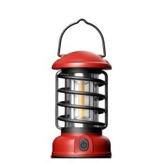 Madfox Vintage Glamping Kamp Lambası 300 Lümen Kırmızı