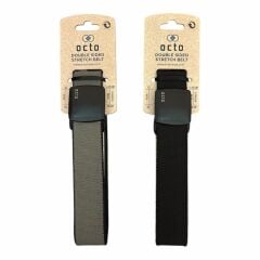 Octo Çift Taraflı Moka/Koyu Kahve Koyu Kahve Tokalı Kemer