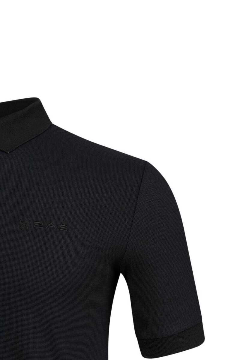 2AS Aluna Polo Yaka Erkek T-Shirt Siyah - M