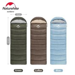 Naturehike U350 Zarf Tarzı Kapüşonlu Uyku Tulumu -13°C Kahverengi