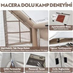 Madfox Bigless Şişme Çadır Baca Çıkışlı