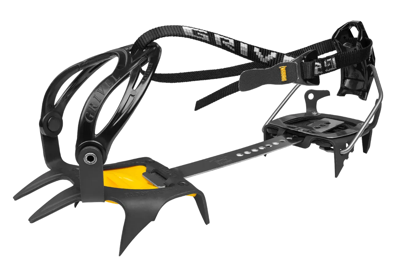 Grivel G1 NewMatic Evo Yarı Otomatik Krampon (W/ANTIBOTT, FLEX BAR) RAG1.NME.F Sarı-Siyah