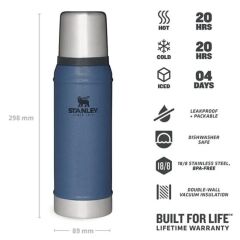Stanley Klasik Vakumlu Termos 0.75 Lt Koyu Mavi