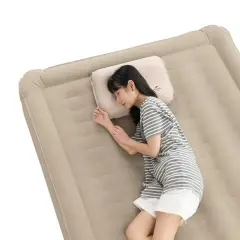 Naturehike Changyou Peach Fleece TPU Double Yüksek Şişme Yatak Açık Kahverengi