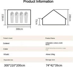 Madfox Burton Glamping Cotton Inflatable Şişme Çadır