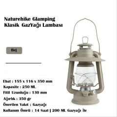 Naturehike klasik kamp gaz yağı lambası outdoor aydınlatma