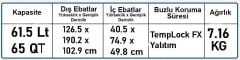 Coleman Convoy 65 QT Tekerlekli Soğutucu Buzluk 61Lt