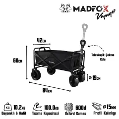 Madfox Voyager Katlanır Çok Amaçlı Yük Taşıma Arabası