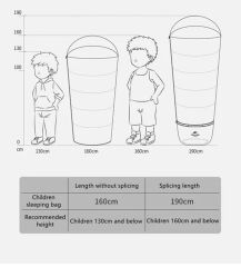 Naturehike C300 UltraLight Pamuklu Çocuk Uyku Tulumu -13°C