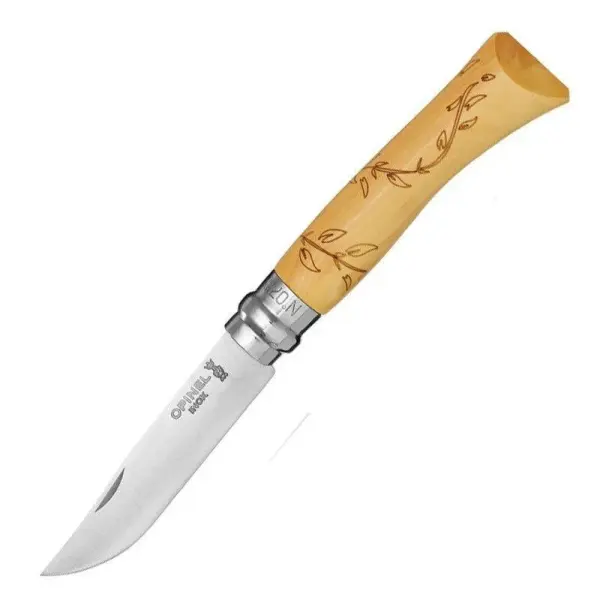 Opinel Inox 7 Yaprak İşlemeli Çakı