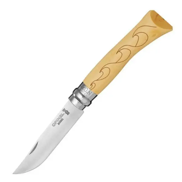 Opinel Inox 7 Waves İşlemeli Çakı