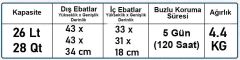 Coleman Xtreme Wheeled 28 QT Tekerlekli Soğutucu Buzluk 26Lt